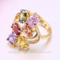 Latest Gold Ring Designs 18K Gold Plating Single Stone CZ Ring
Rhodium plated jewelry is your good pick